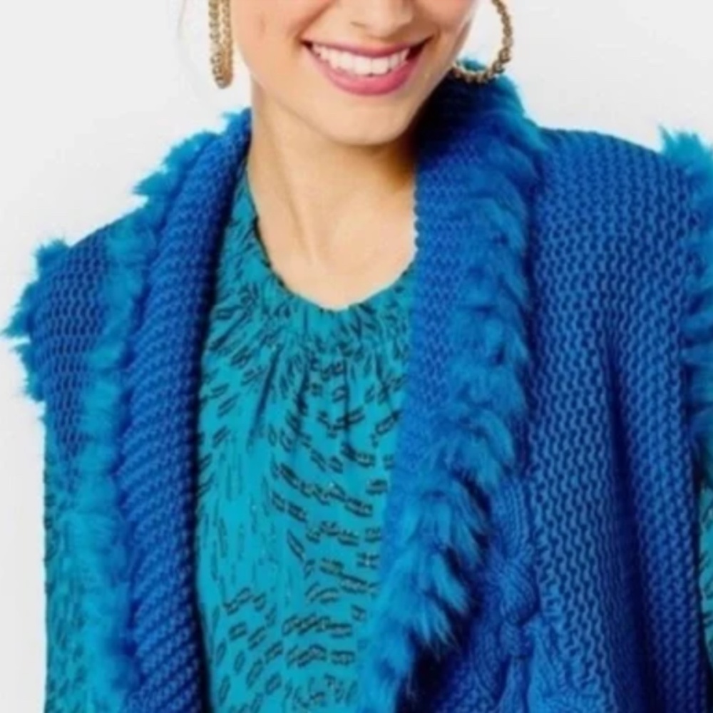 Lilly Pulitzer Blue Metallic Blouse